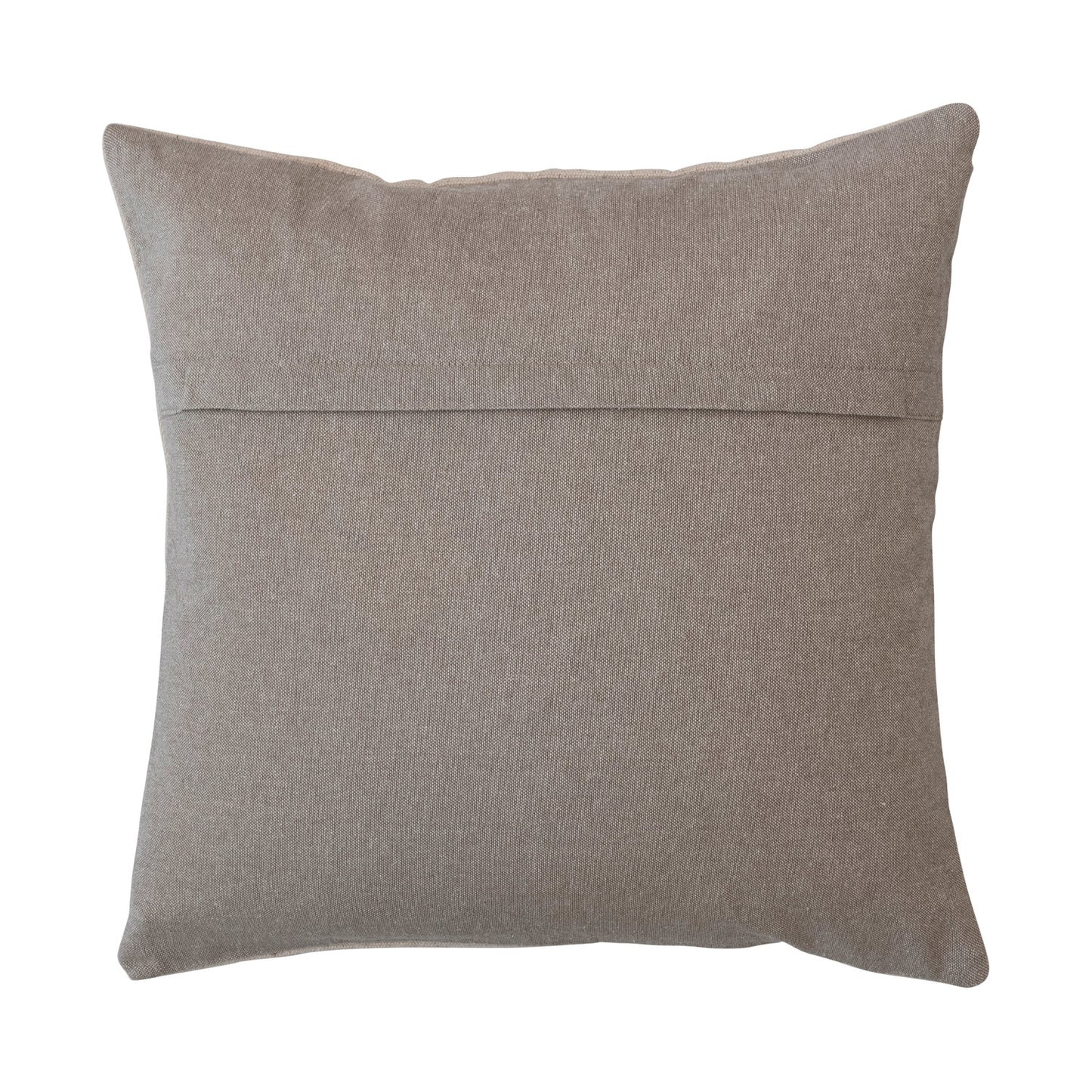 Christmas Wreath Cotton Pillow with Gold Accents, 18" Square
