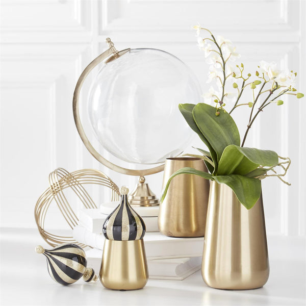 Modern Brushed Gold Metal Vases