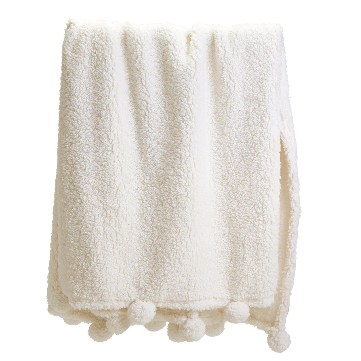 Cozy Sherpa Pom Pom Throw Blanket the Bower d cor market