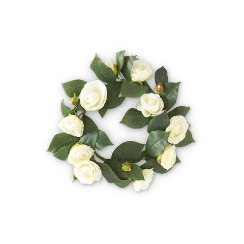 White Camellia Bloom Ring, 14in.