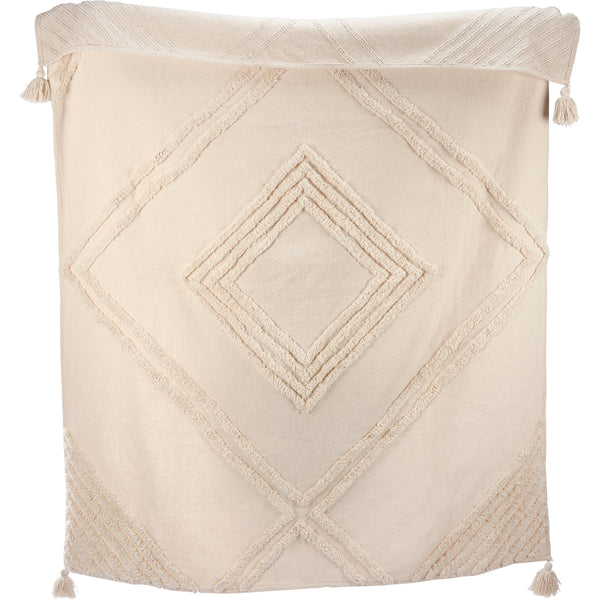 Tufted Diamonds Throw Blanket, 50in. X 60in.