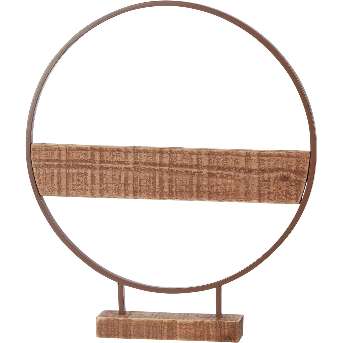 Metal Ring with Wood Wildflower Stem Display on Stand, 13.75in.H