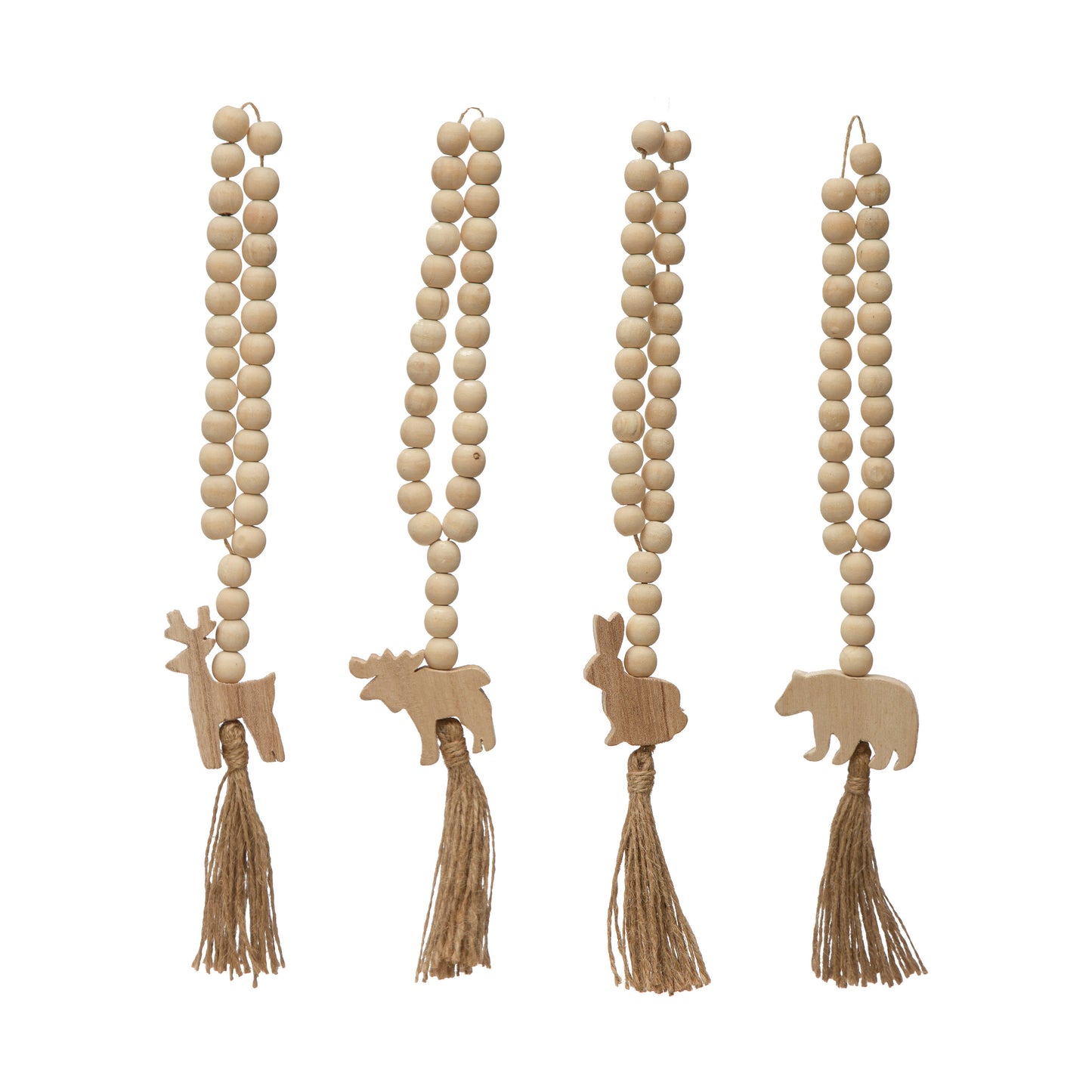 Christmas Animal Beaded Loop Garland with Tassel great for holiday decorating or gift embellishment