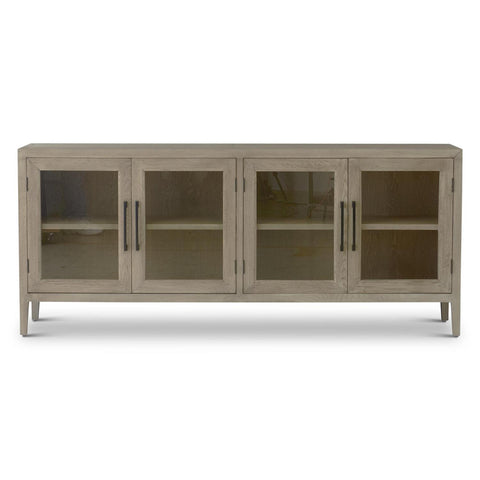 Gray Washed White Oak Sideboard, 80in.L