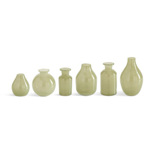 Small Sage Green Glass Vases