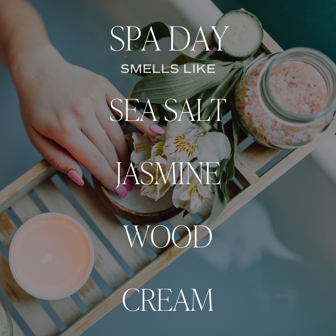 Spa Day - White Jar Candle with Wood Lid