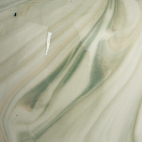 Green, Caramel and White Swirl Stoneware Vases