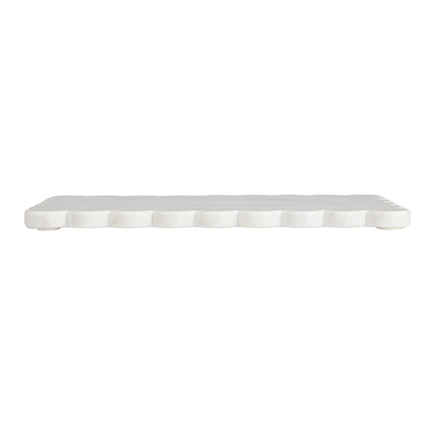 White Marble Scalloped Edge Cheese or Cutting Board