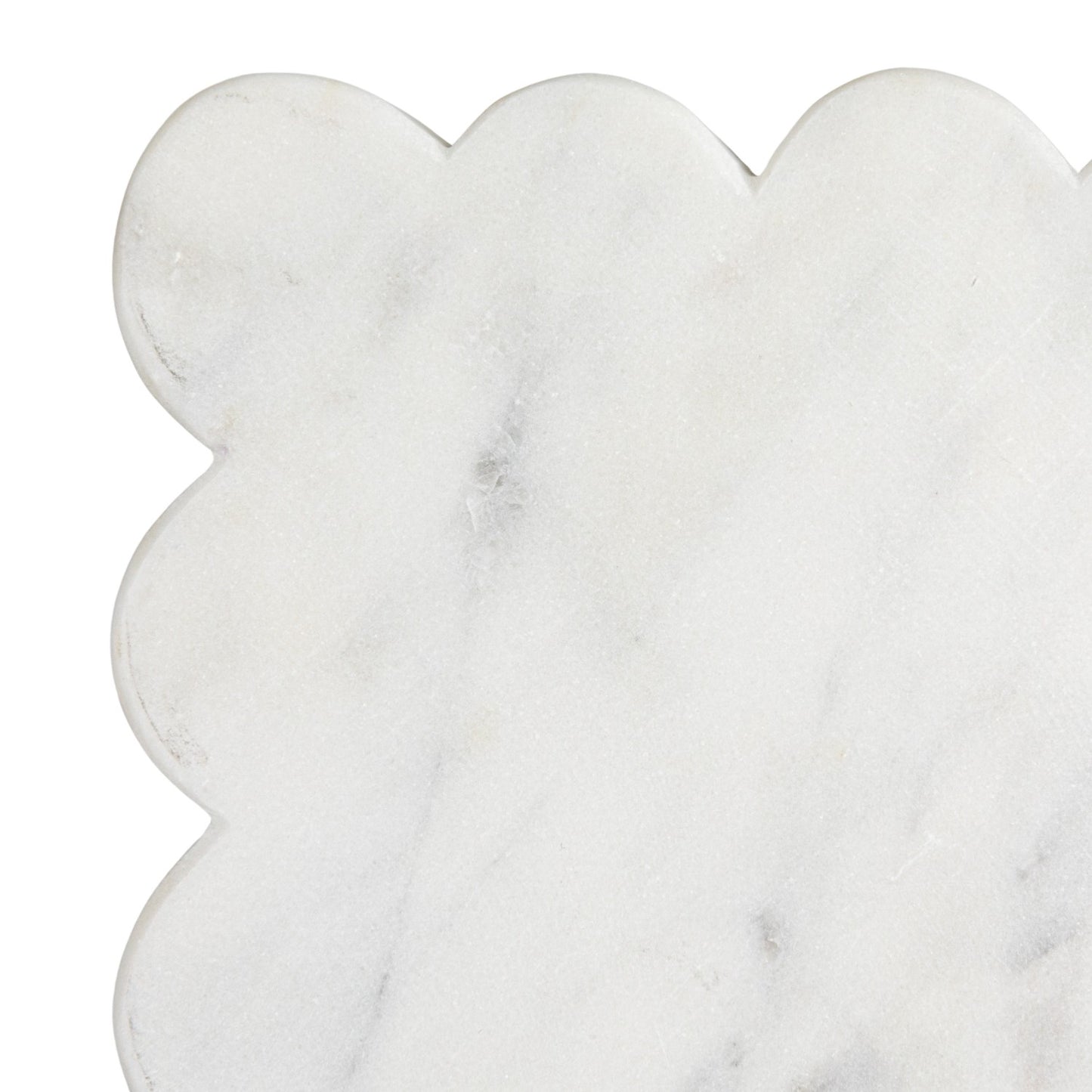White Marble Scalloped Edge Cheese or Cutting Board