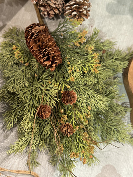 Juniper and Cedar Stem with Pinecones and Twigs, 18in.L