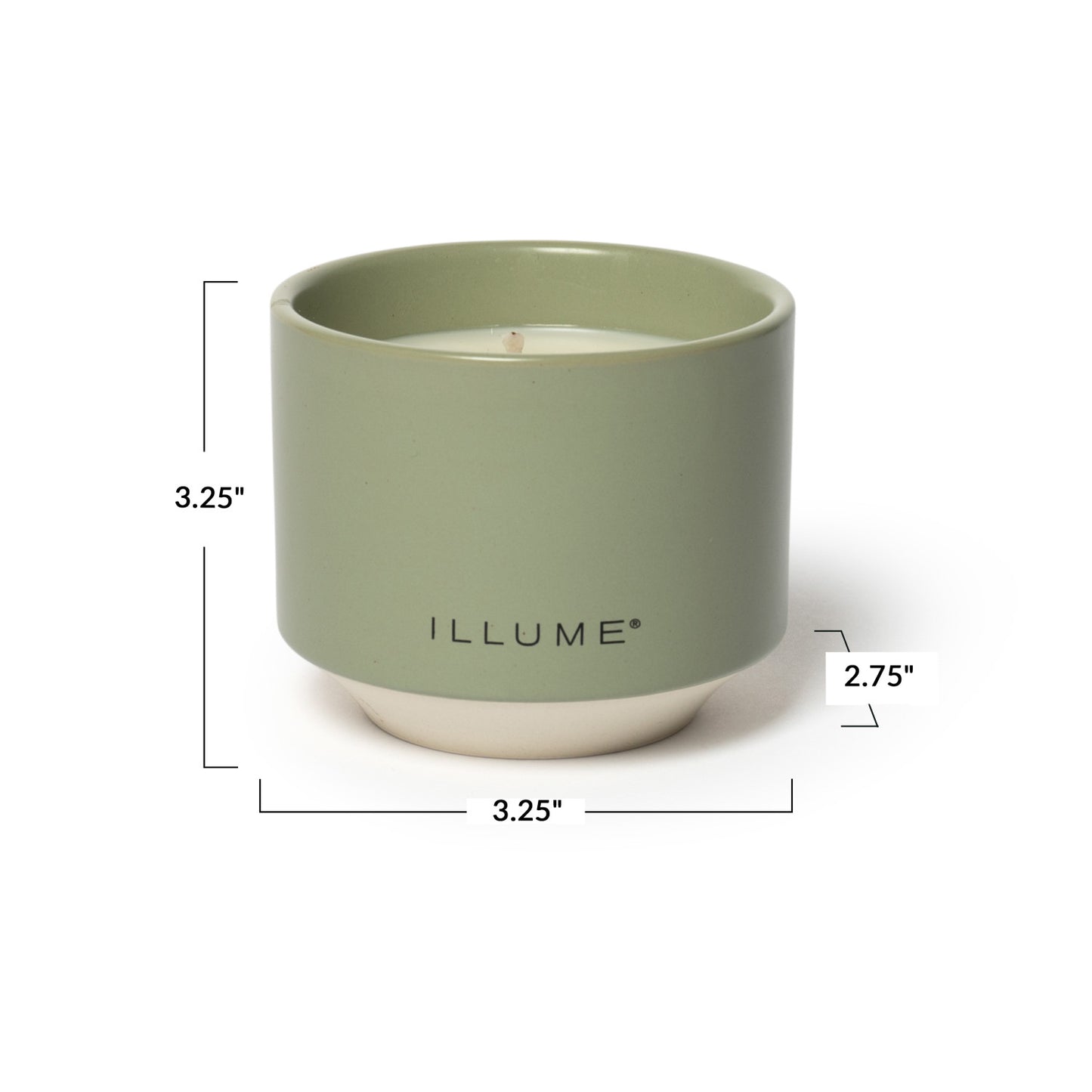 Hinoki Sage Matte Green Ceramic Jar Candle