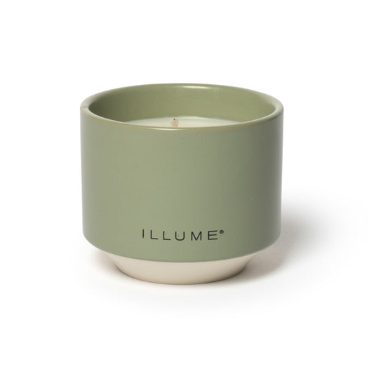 Hinoki Sage Matte Green Ceramic Jar Candle