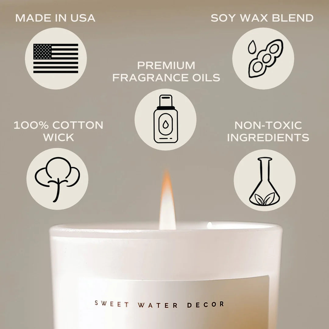 Merry & Bright- White Jar Candle with Wood Lid