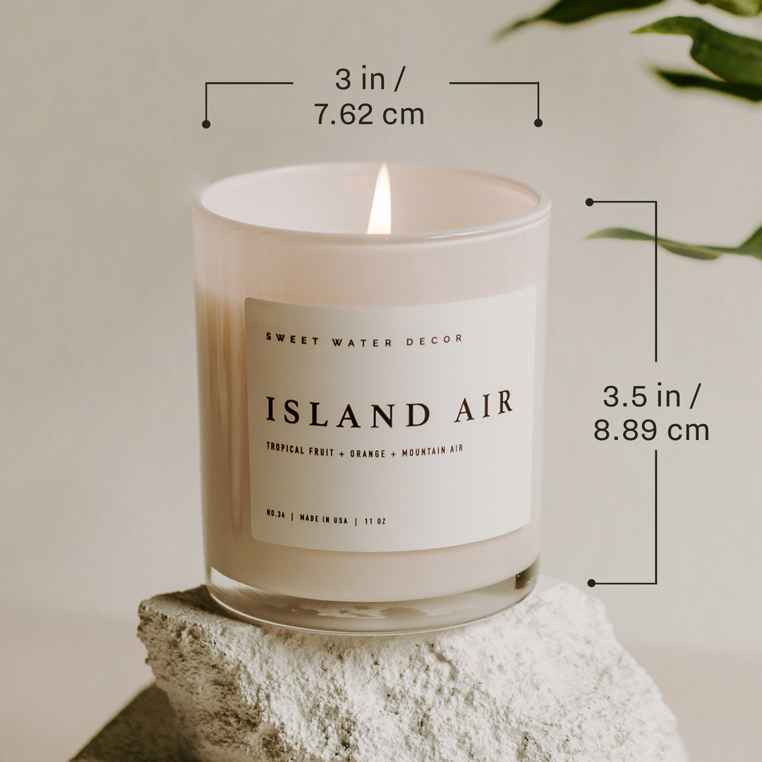 Wildflowers and Salt- White Jar Candle with Wood Lid