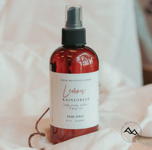 Lemon Rainforest Room Spray in Amber Bottle, 8oz