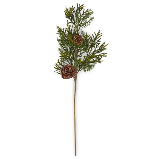 Mixed Pine Stem with Large and Small Pinecones, 35in.L