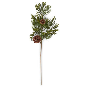 Mixed Pine Stem with Large and Small Pinecones, 35in.L