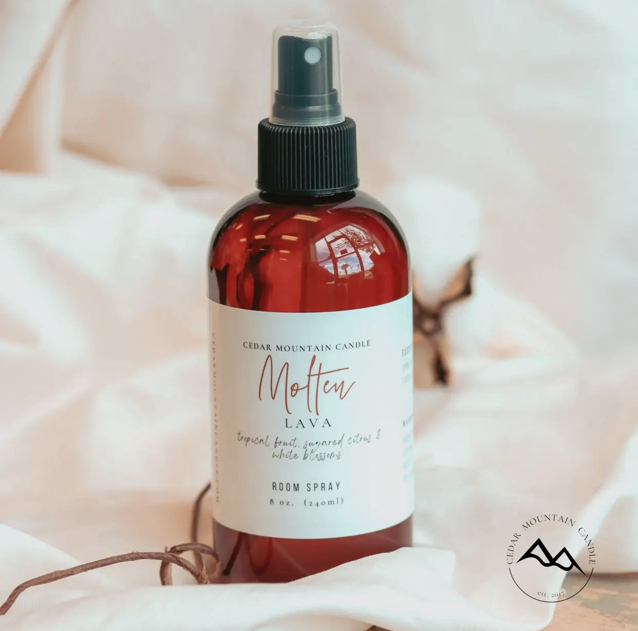 Molten Lava Room Spray in Amber Bottle, 8oz