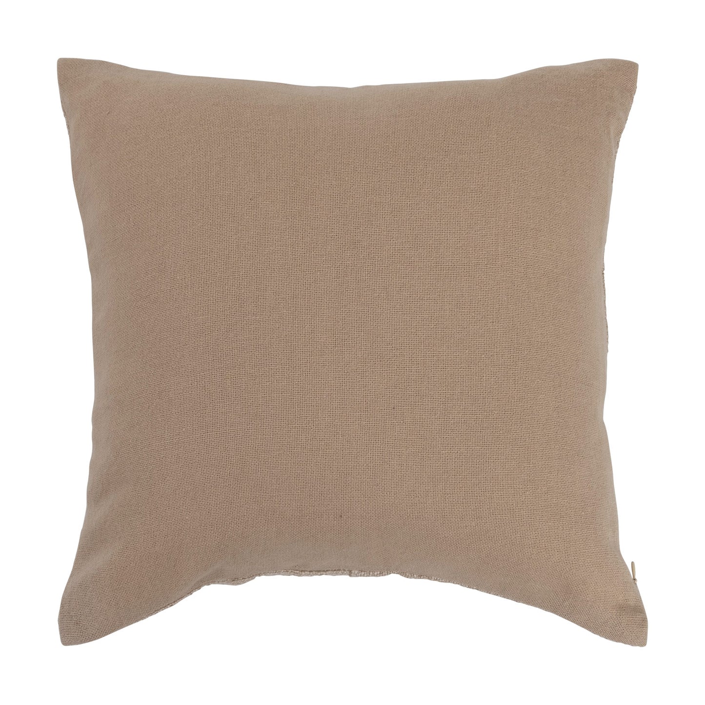 Pieced Pattern Woven Linen Blend Pillow, 16in. Sq.