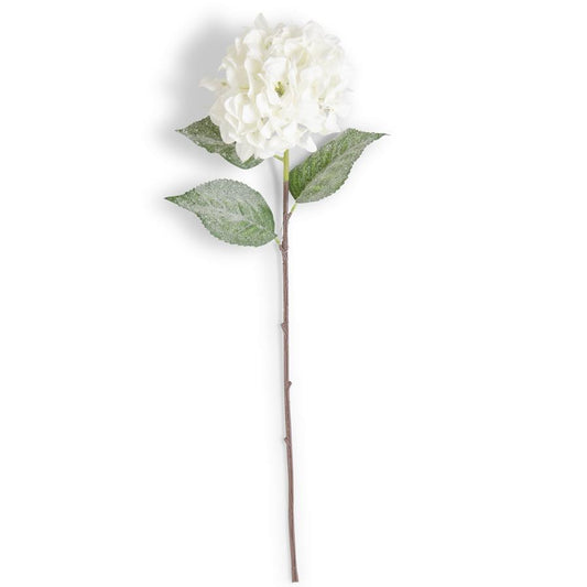 Snowy Glittered Hydrangea Stem, 34in.H