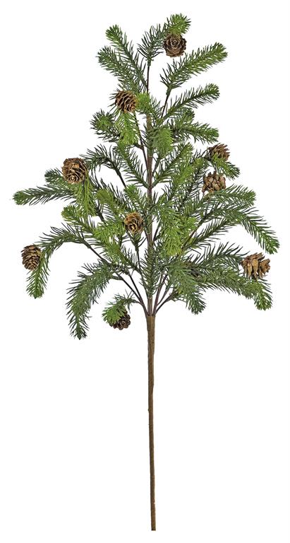 Soft Touch Noble Pine Spray with Pinecones, 28in.H