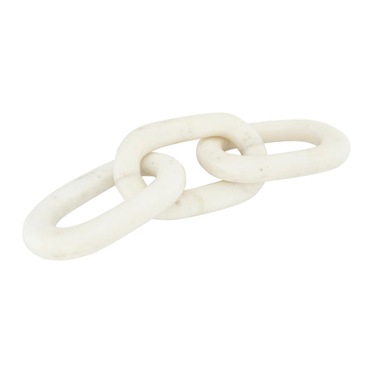 Decorative White Marble Chain, 13"L