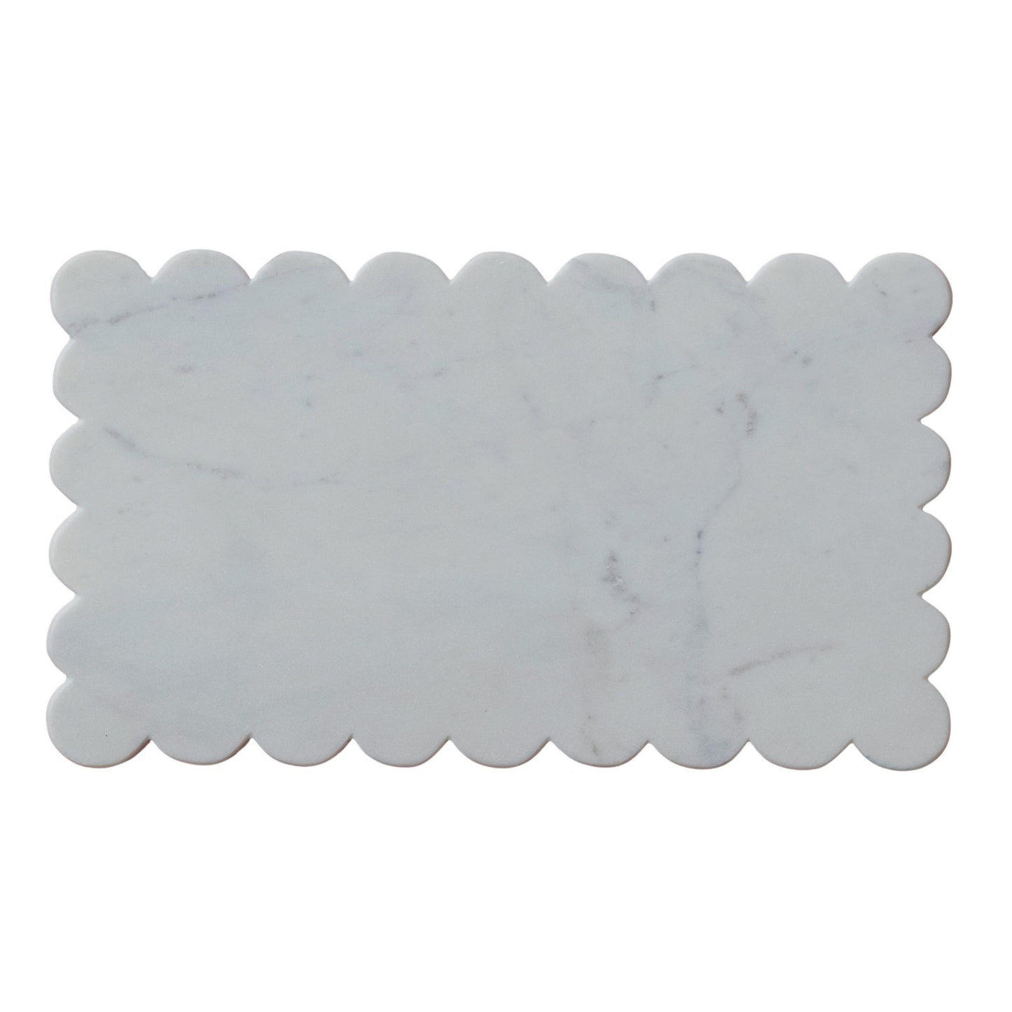 White Marble Scalloped Edge Cheese or Cutting Board