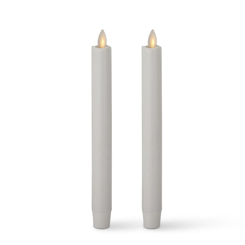 White Wax Luminara Taper Candle Set, 9.5in.H