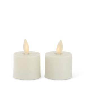 2 Inch White Luminara Indoor Tealight Candles, Set of 2