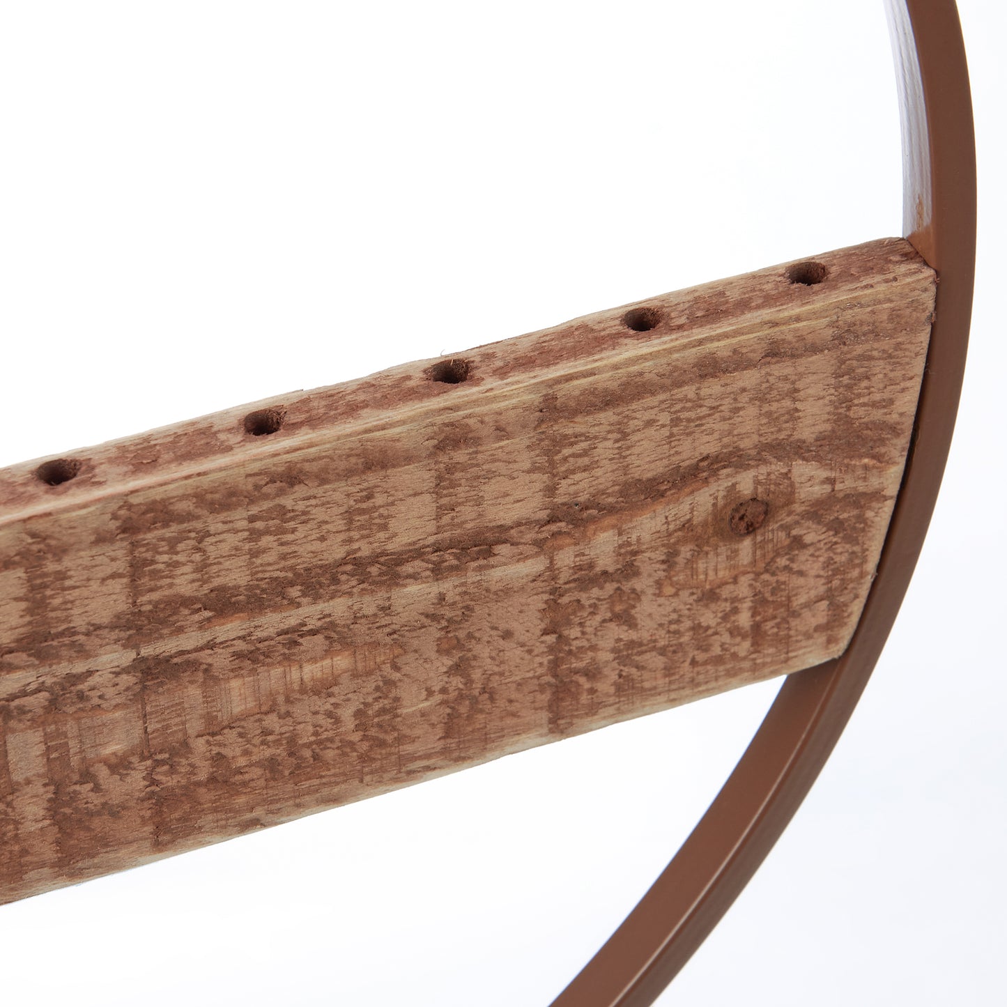 Metal Ring with Wood Wildflower Stem Display on Stand, 13.75in.H