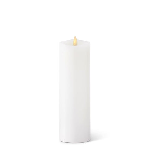 White Wax Slim Indoor Pillar Luminara Candle, 2 x 7.9 in.H