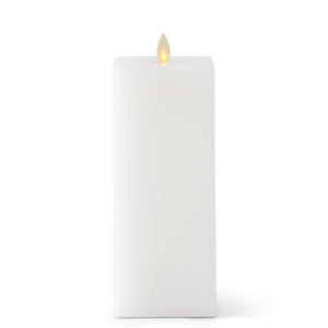 3 x 8.5 Inch Square White Wax Luminara Indoor Candle