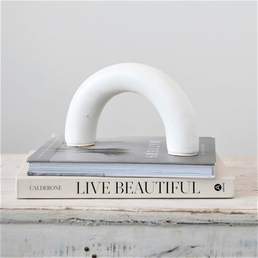 White Marble Arch Shelf Décor, 8 in. L