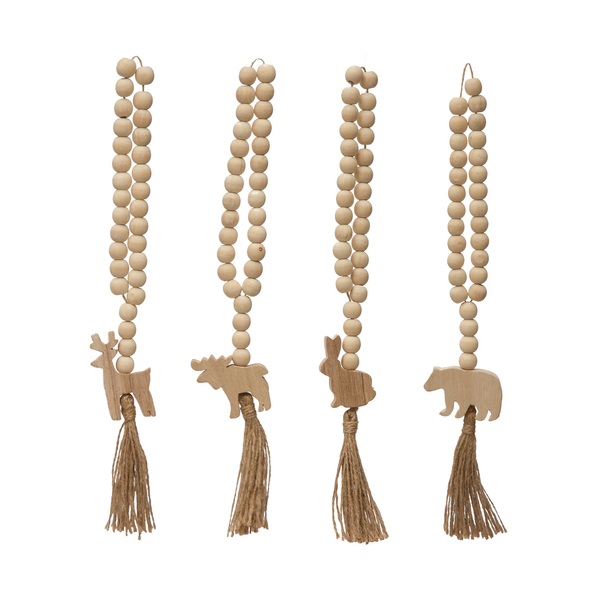 Christmas Animal Beaded Loop Garland with Tassel great for holiday decorating or gift embellishment