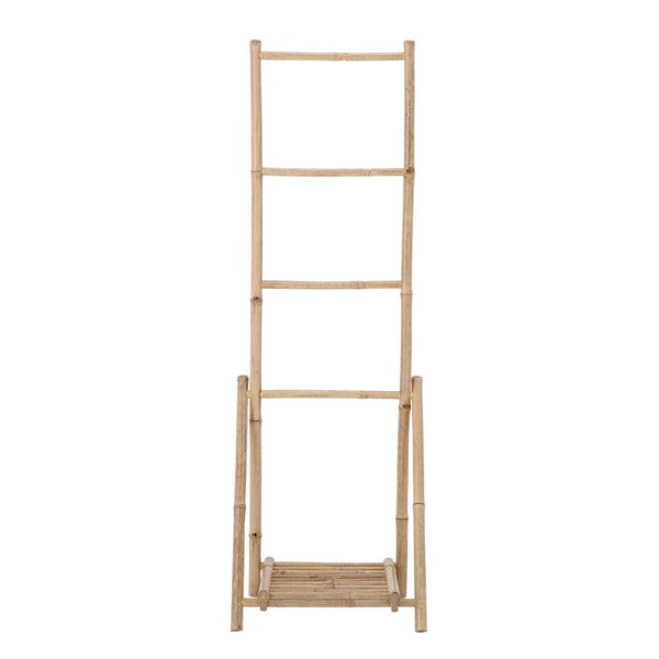 Bamboo Folding Ladder w/ Bottom Shelf, 55 in. H