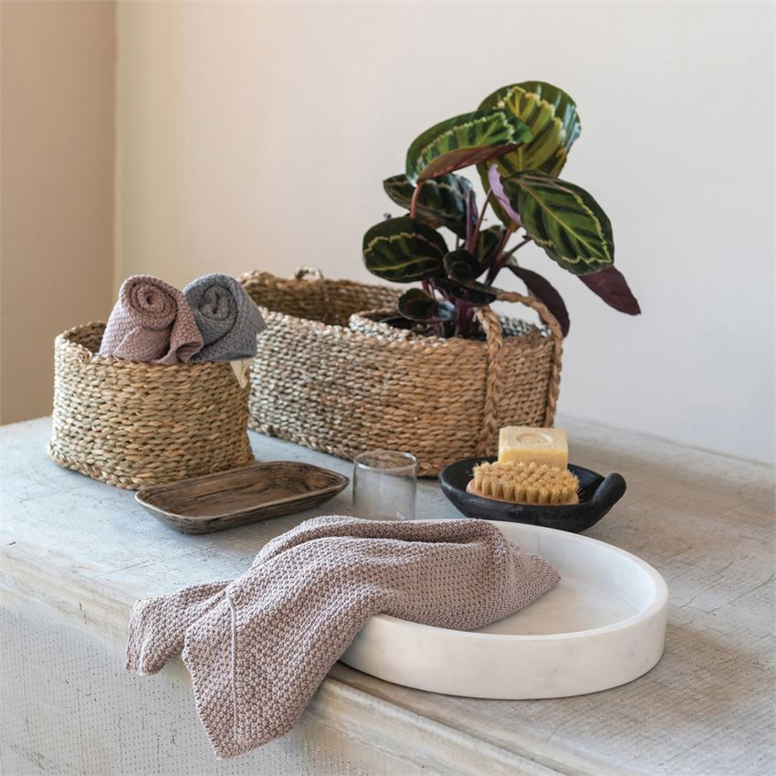 Hand-Woven Seagrass Baskets, Natural