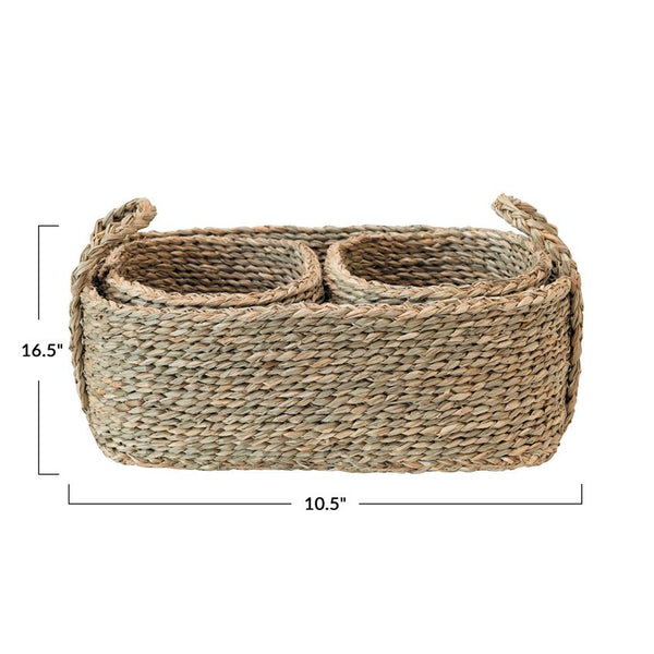 Hand-Woven Seagrass Baskets, Natural