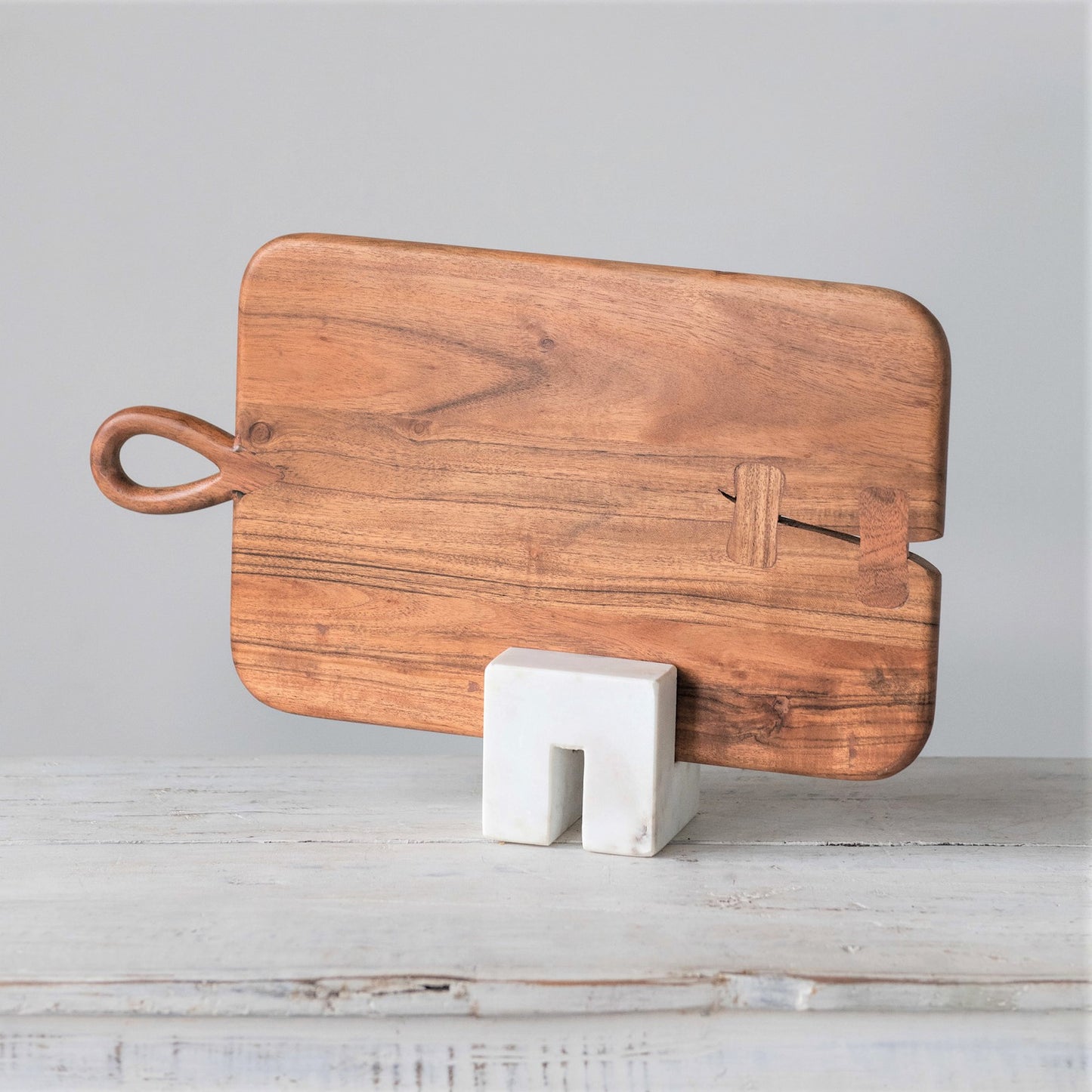 Decorative White Marble Block Stand,  3.5" Square