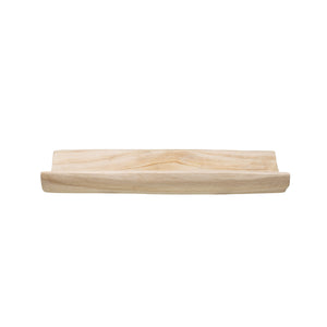 Curved Paulownia Wood Decorative Tray, 15 in. L