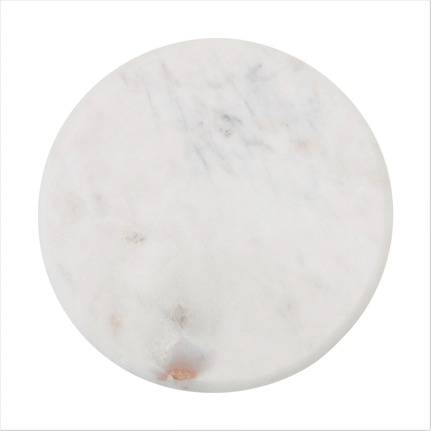 Small Round Beige & White Marble Reversible Cheese Board, 8 in. Dia.