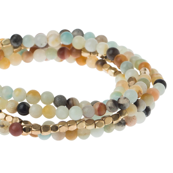 Stone Wrap Bracelet/Necklace- Amazonite