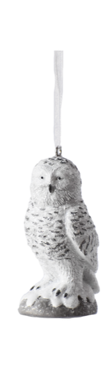 Snowy Owl White Woodland Animal Ornament