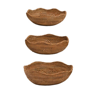 Decorative Hand-Woven Rattan Bowls
