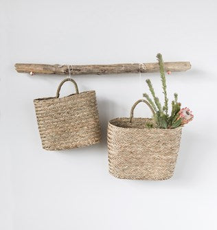Seagrass Wall Baskets w/ Handle