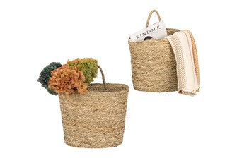 Seagrass Wall Baskets w/ Handle