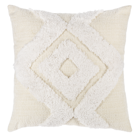 Diamond Tufted Square Chenille Pillow