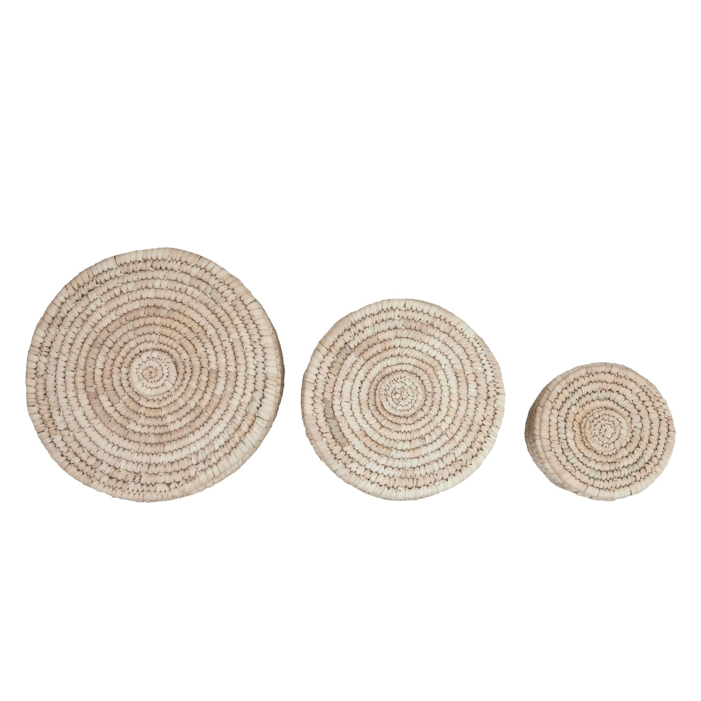 Round Hand-crafted Storage Basket with Lid