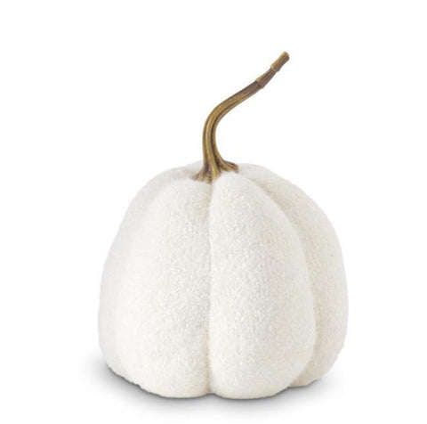 White Fuzzy Knit Gourd , 9.25 in.H