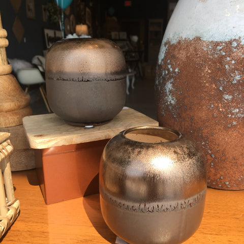 Bronze Stoneware Vase - the Bower decor market  at The Highlands Wheeling WV  