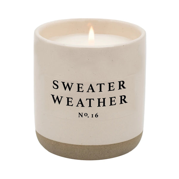 Sweater Weather Stoneware Jar Candle, 12 oz. Soy